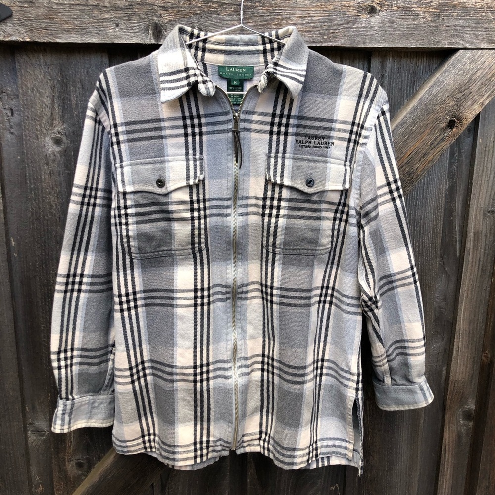 Lauren Ralph Lauren Plaid zip-up Overcoat